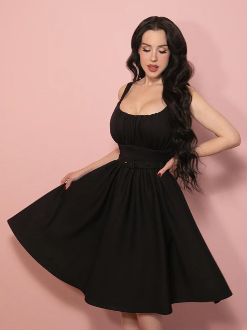 Cozy Ingenue Dress in Black - Vixen by Micheline Pitt